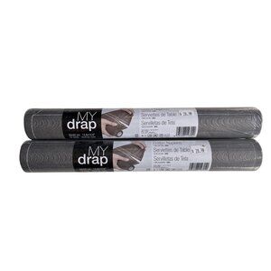 MY DRAP Cotton Dinner  Napkins Gray 12.5″ x 12.5″ Lot of 2